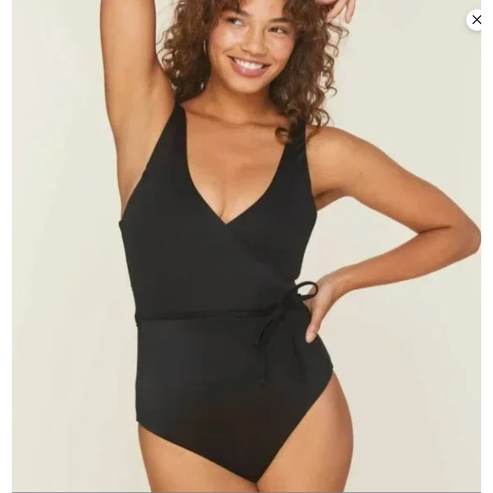 Andie Swim X-Small The‎ Belmar One Piece Swimsuit Black NWT